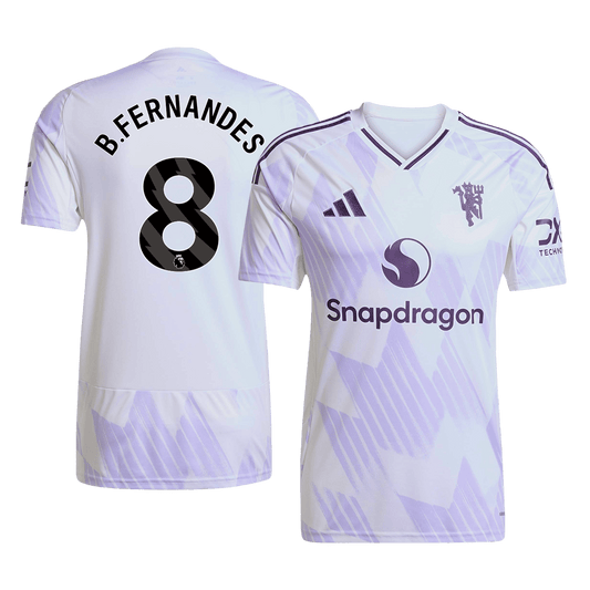 B.FERNANDES #8 Mens Manchester United Away Jersey 2025/26