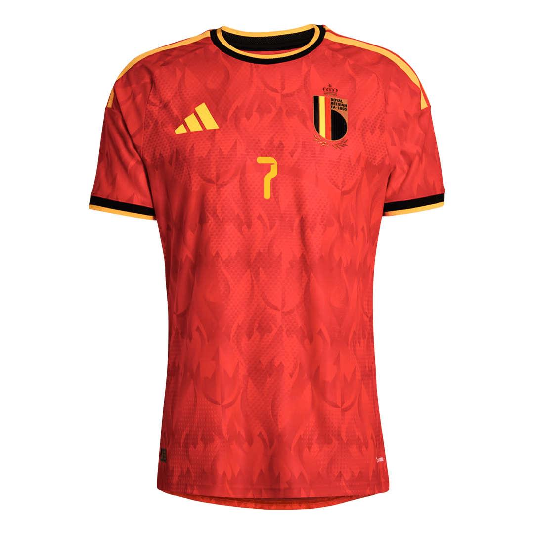 DE BRUYNE #7 Mens Belgium World Cup Home Jersey 2026 - Player Version (Slim Fit)