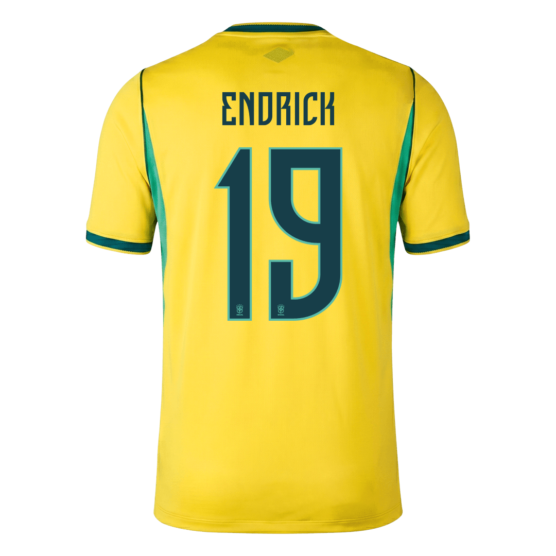 ENDRICK #19 Mens Brazil World Cup Home Jersey 2026