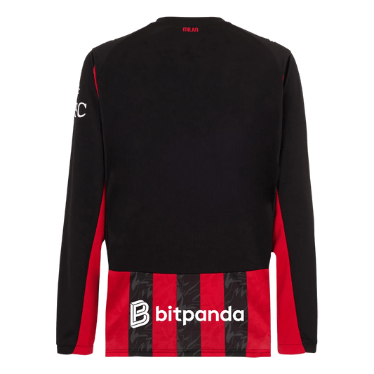 Mens AC Milan Home Long Sleeve Jersey 2025/26