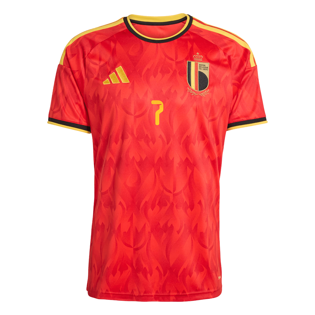 DE BRUYNE #7 Mens Belgium World Cup Home Jersey 2026