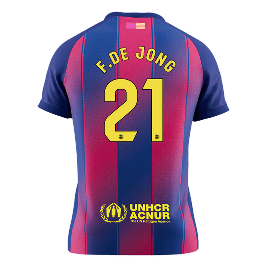 F.DE JONG #21 Mens Barcelona Home Jersey 2025/26