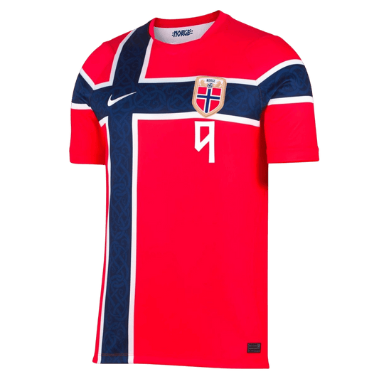 BRAUT HAALAND #9 Mens Norway World Cup Home Jersey 2026 - Player Version (Slim Fit)