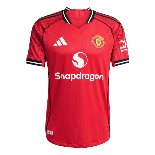 B.FERNANDES #8 Mens Manchester United Home Jersey 2025/26 - Player Version (Slim Fit)