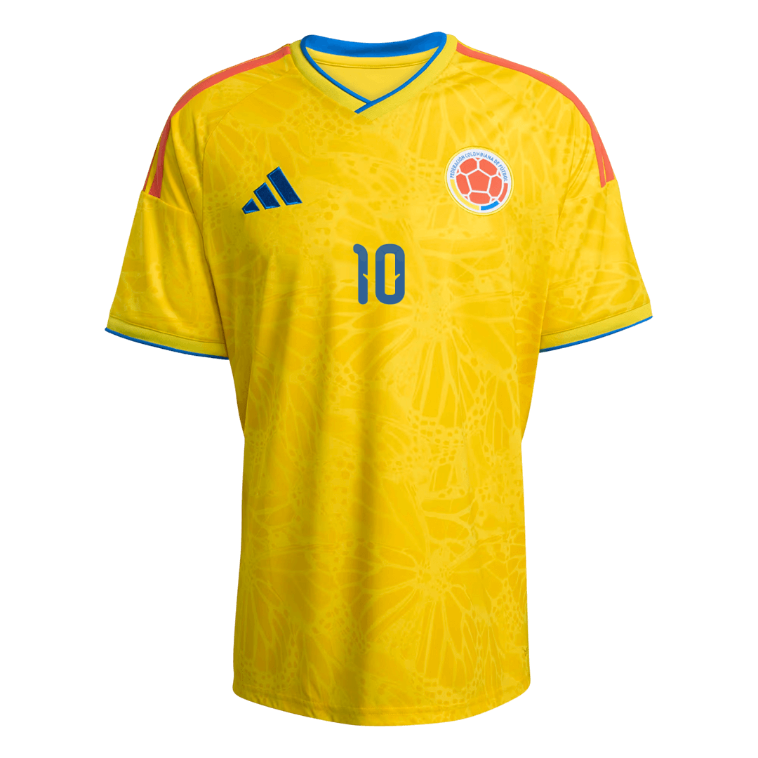 JAMES #10 Mens Colombia World Cup Home Jersey 2026