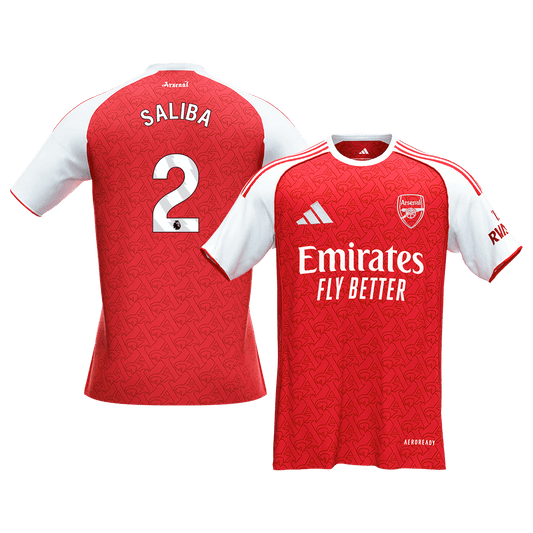 SALIBA #2 Mens Arsenal Home Jersey 2025/26 [PREMIUM]