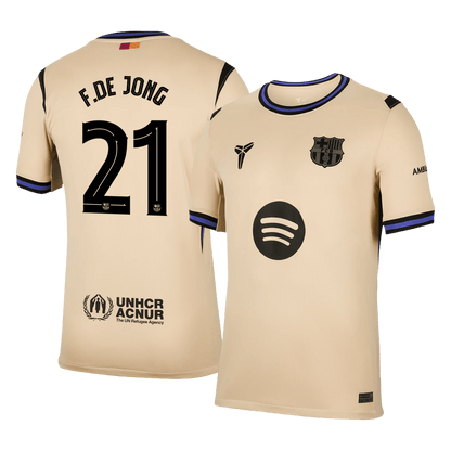 F.DE JONG #21 Mens Barcelona Away Jersey 2025/26 - UCL