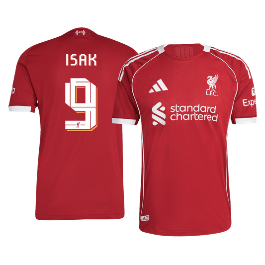 ISAK #9 Mens Liverpool Home Jersey 2025/26 UCL - Player Version (Slim Fit)