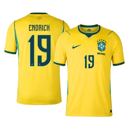 ENDRICK #19 Mens Brazil World Cup Home Jersey 2026