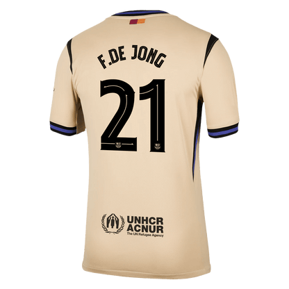 F.DE JONG #21 Mens Barcelona Away Jersey 2025/26 - UCL