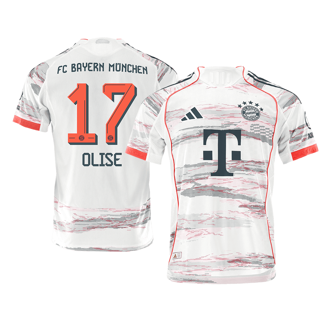 OLISE #17 Mens Bayern Munich Away Jersey 2025/26 - Player Version (Slim Fit)