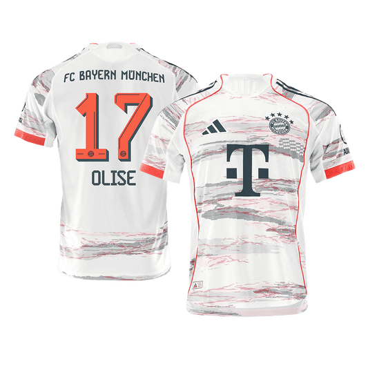 OLISE #17 Mens Bayern Munich Away Jersey 2025/26 - Player Version (Slim Fit)