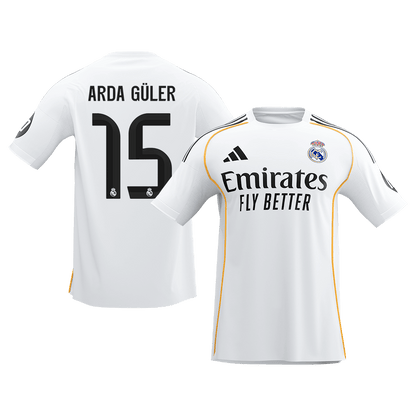 ARDA GÜLER #15 Mens Real Madrid Home Jersey 2025/26
