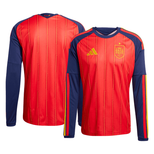 Mens Spain World Cup Home Long Sleeve Jersey 2026
