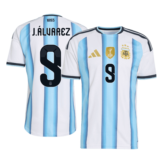 J.ÁLVAREZ #9 Mens Argentina World Cup Home Jersey 2026 - Player Version (Slim Fit)