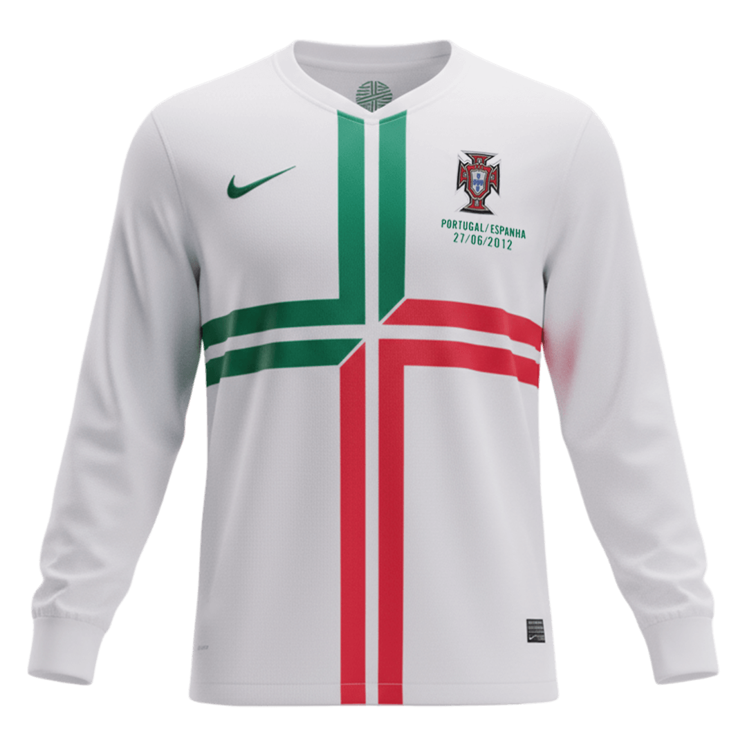 Retro 2012 Mens Portugal Away Long Sleeve Jersey
