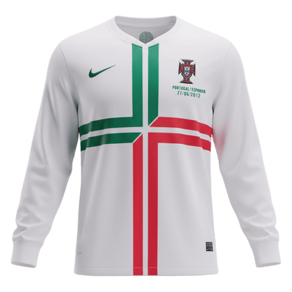Retro 2012 Mens Portugal Away Long Sleeve Jersey