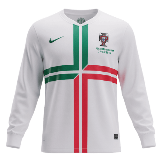 Retro 2012 Mens Portugal Away Long Sleeve Jersey