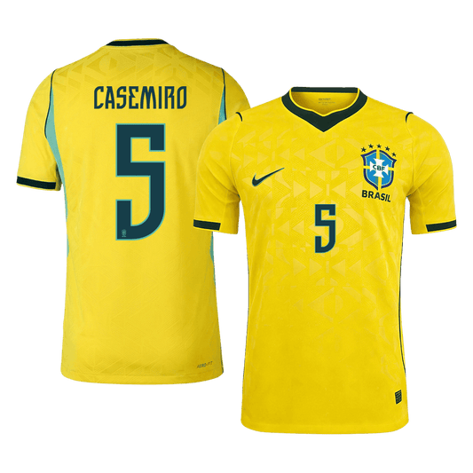 CASEMIRO #5 Mens Brazil World Cup Home Jersey 2026 - Player Version (Slim Fit)