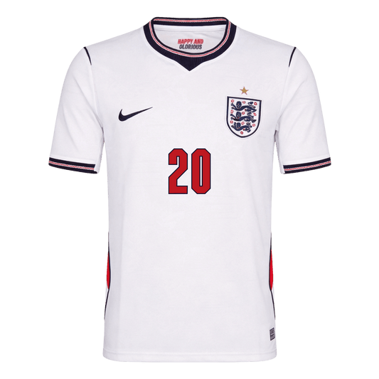 PALMER #20 Mens England World Cup Home Jersey 2026