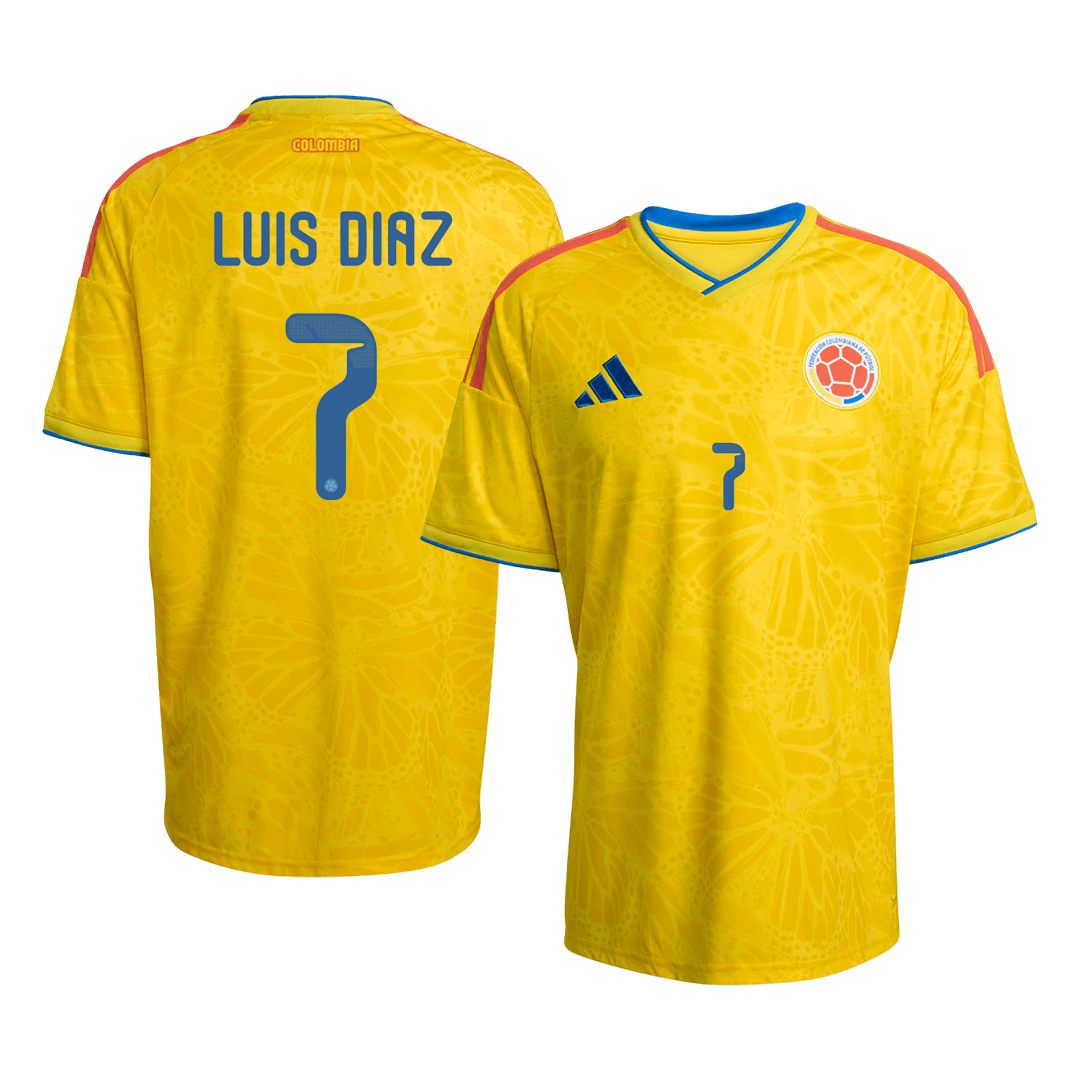 LUIS DíAZ #7 Mens Colombia World Cup Home Jersey 2026