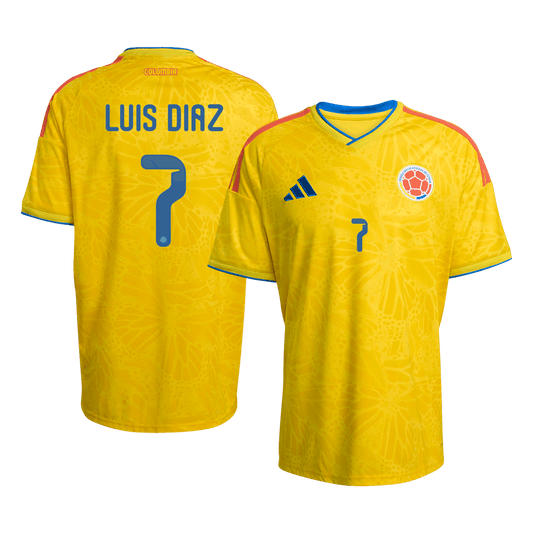 LUIS DíAZ #7 Mens Colombia World Cup Home Jersey 2026