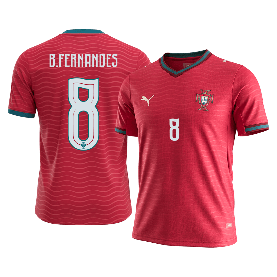 B.FERNANDES #8 Mens Portugal World Cup Home Jersey 2026