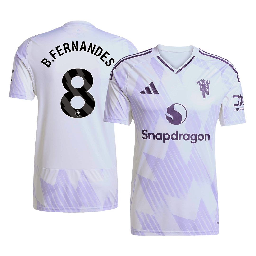 B.FERNANDES #8 Mens Manchester United Away Jersey 2025/26