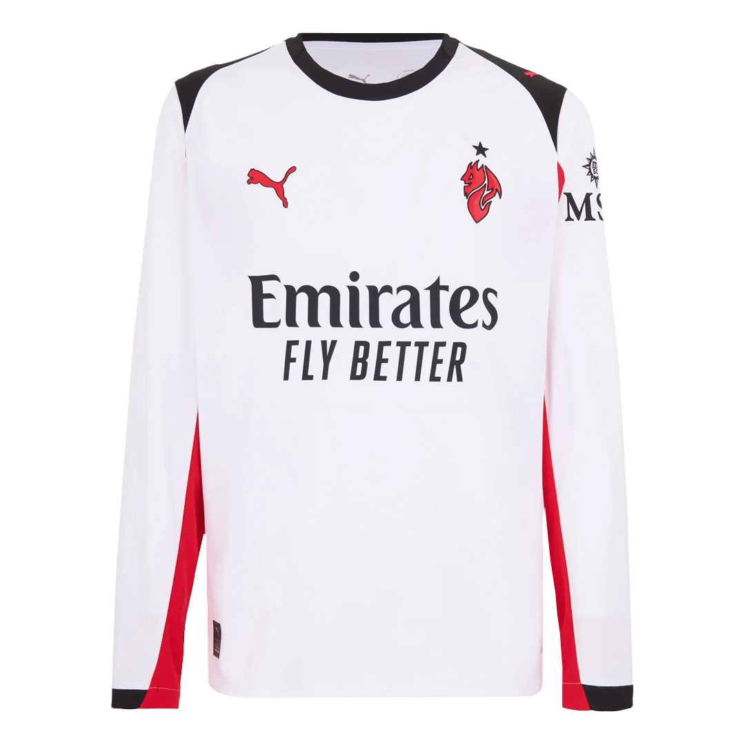 Mens AC Milan Away Long Sleeve Jersey 2025/26