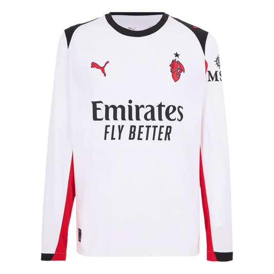 Mens AC Milan Away Long Sleeve Jersey 2025/26