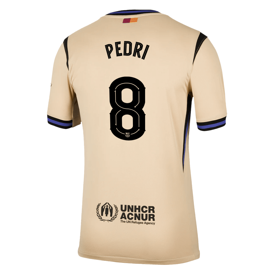 PEDRI #8 Mens Barcelona Away Jersey 2025/26 - UCL