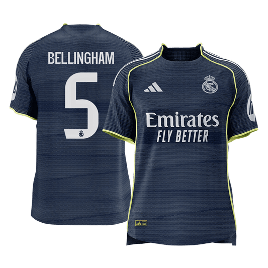 BELLINGHAM #5 Mens Real Madrid Away Jersey 2025/26 - Player Version (Slim Fit) [PREMIUM]