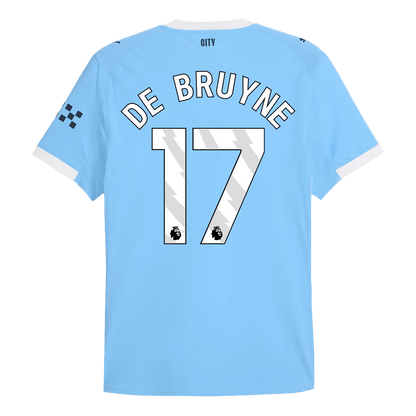 DE BRUYNE #17 Mens Manchester City Home Jersey 2025/26 - Player Version (Slim Fit)