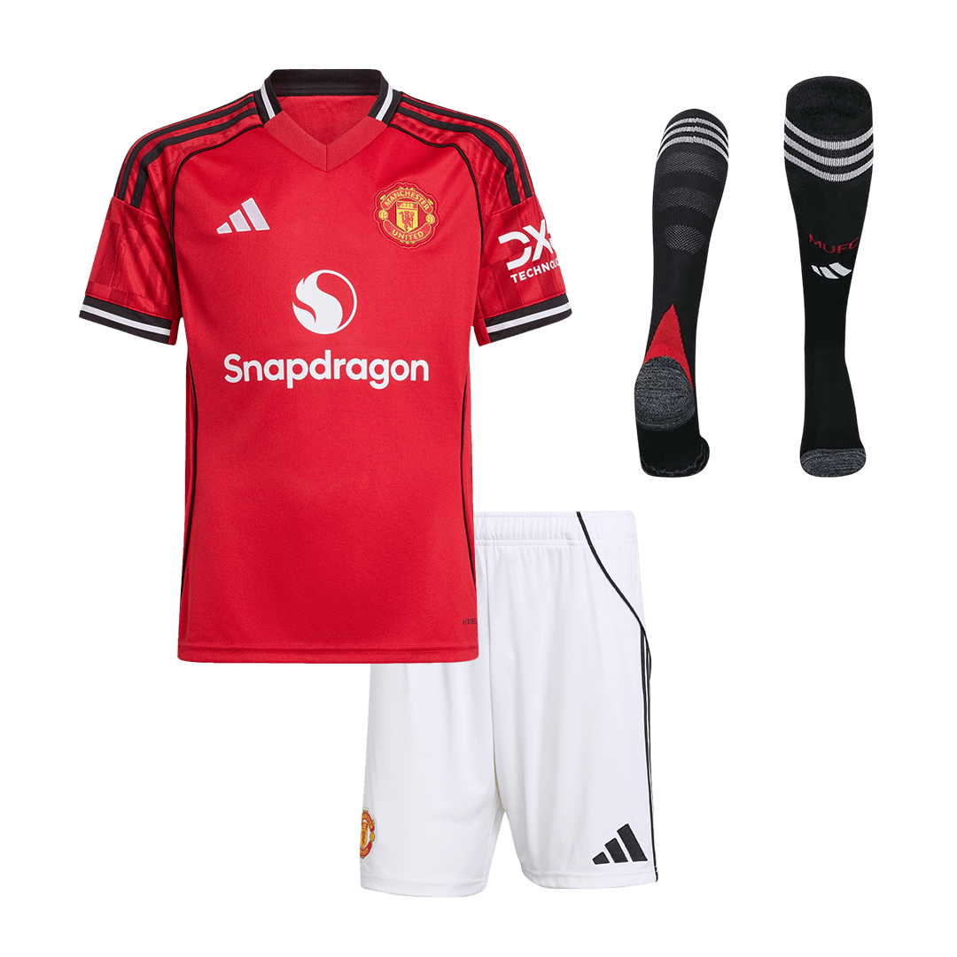 Kids Manchester United Home Full Kit 2025/26