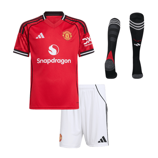 Kids Manchester United Home Full Kit 2025/26