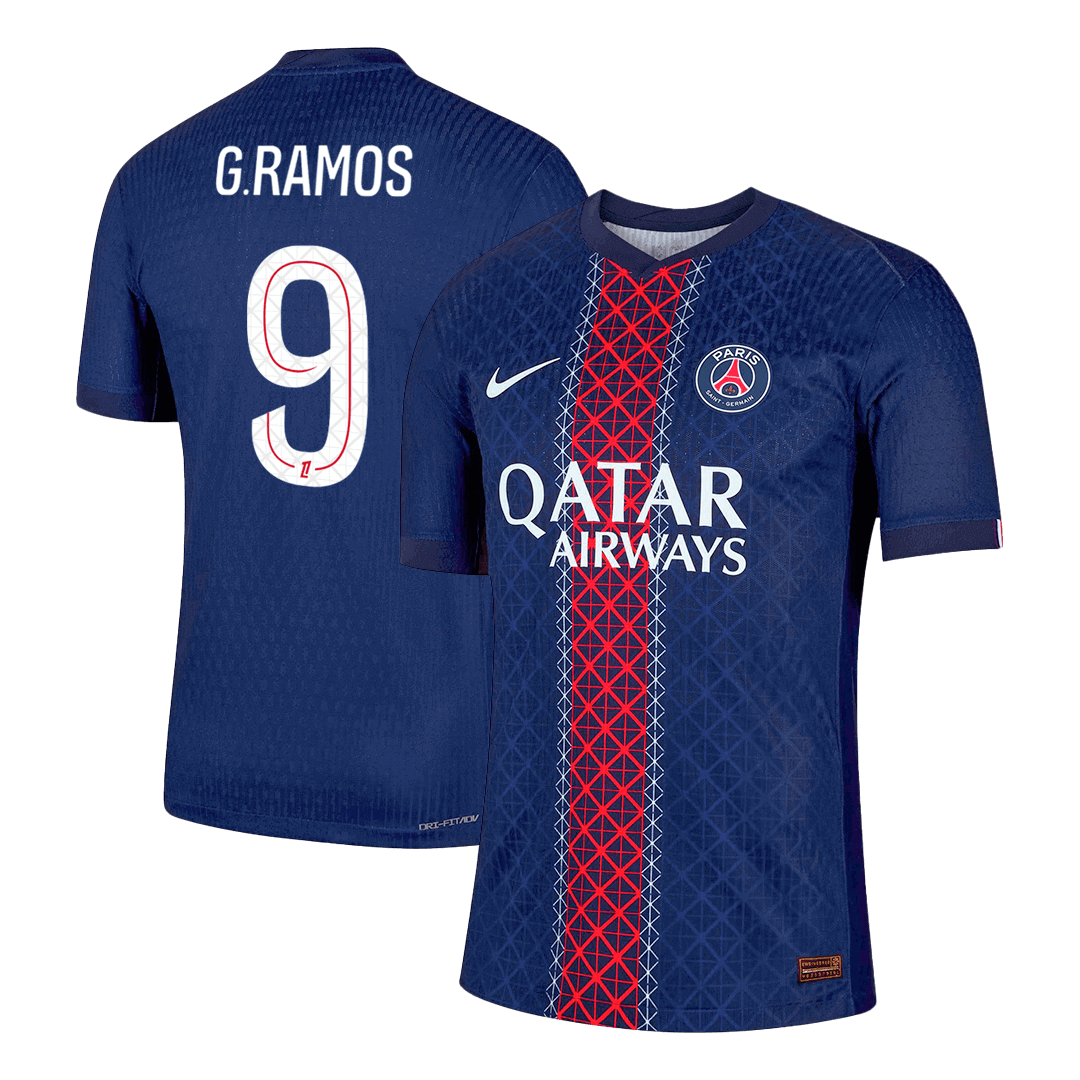 G.RAMOS #9 Mens PSG Home Jersey 2025/26 - Player Version (Slim Fit)