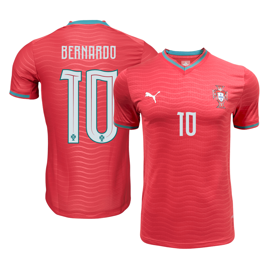 BERNARDO #10 Mens Portugal World Cup Home Jersey 2026 - Player Version (Slim Fit)