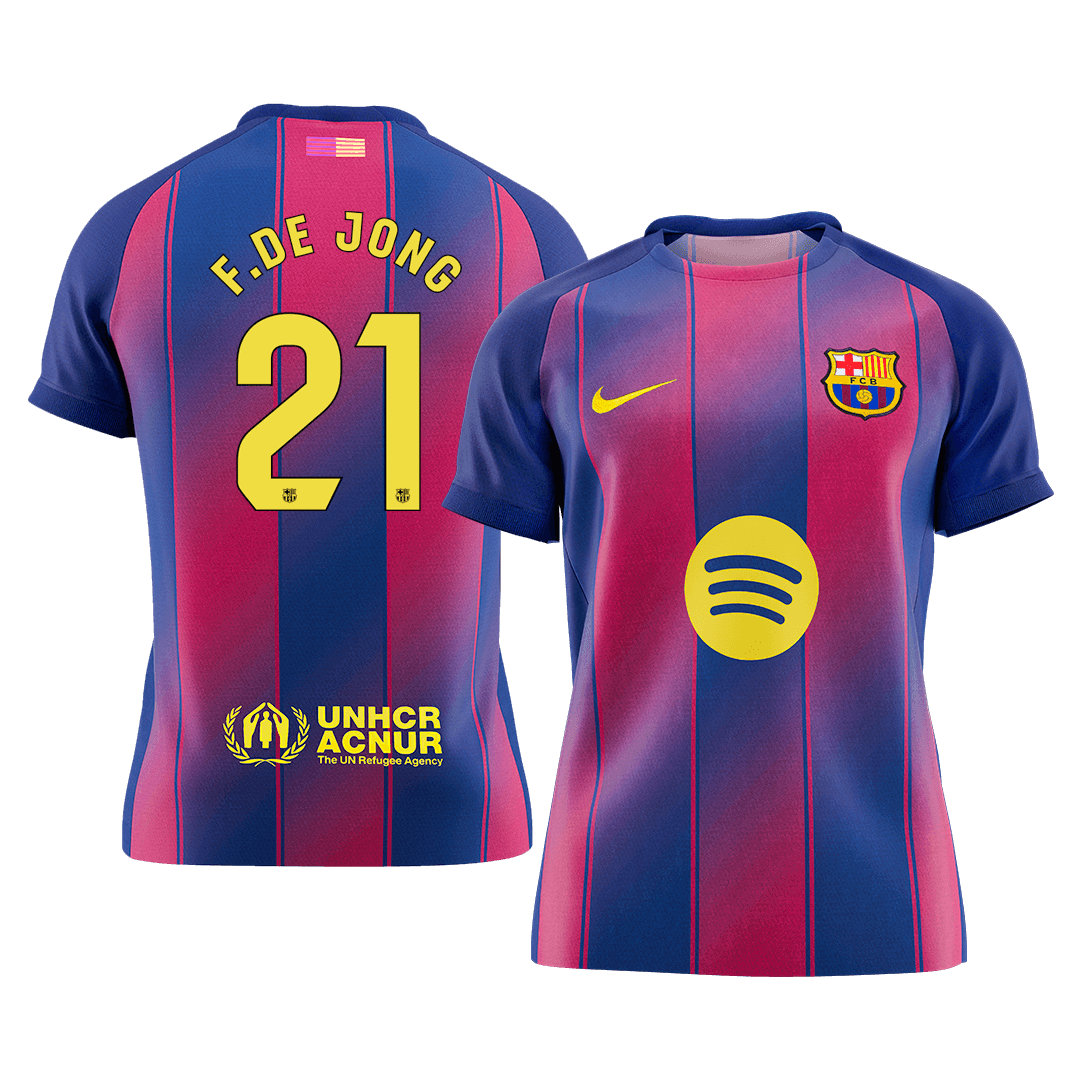 F.DE JONG #21 Mens Barcelona Home Jersey 2025/26