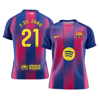 F.DE JONG #21 Mens Barcelona Home Jersey 2025/26