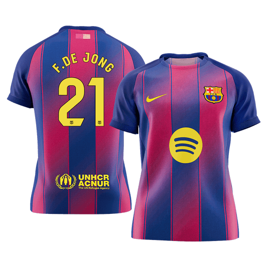 F.DE JONG #21 Mens Barcelona Home Jersey 2025/26