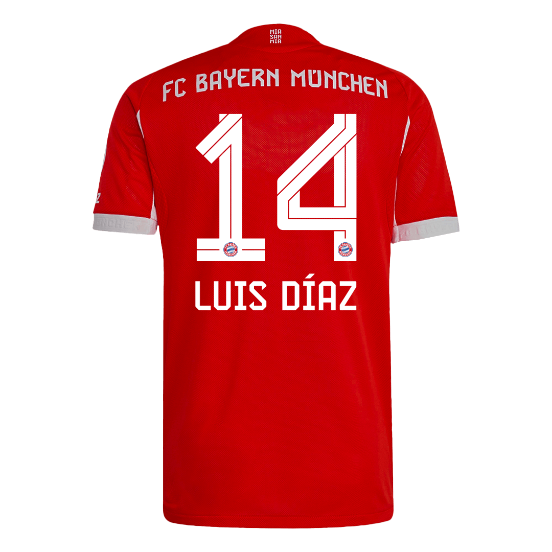 LUIS DÍAZ #14 Mens Bayern Munich Home Jersey 2025/26 - Player Version (Slim Fit)