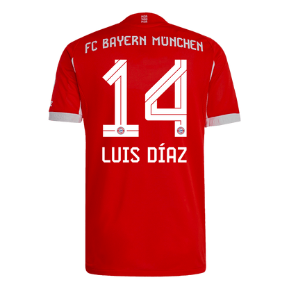 LUIS DÍAZ #14 Mens Bayern Munich Home Jersey 2025/26 - Player Version (Slim Fit)