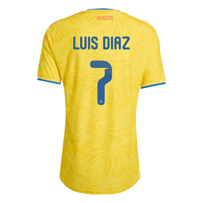 LUIS DíAZ #7 Mens Colombia World Cup Home Jersey 2026 - Player Version (Slim Fit)