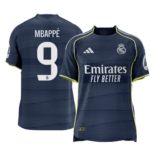 MBAPPÉ #9 Mens Real Madrid Away Jersey 2025/26 - Player Version (Slim Fit) [PREMIUM]