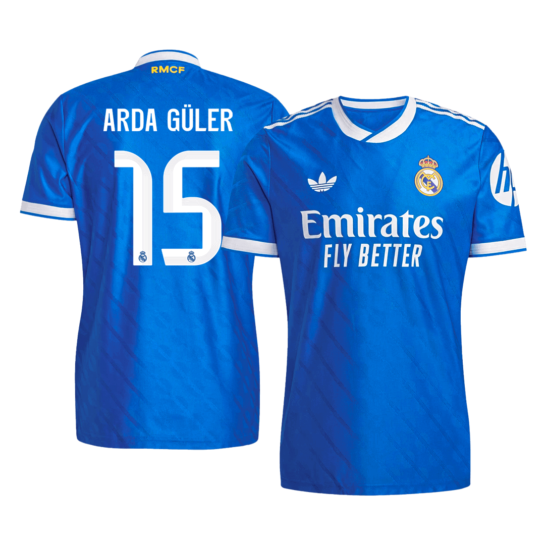 ARDA GÜLER #15 Mens Real Madrid Third Jersey 2025/26 - Player Version (Slim Fit)