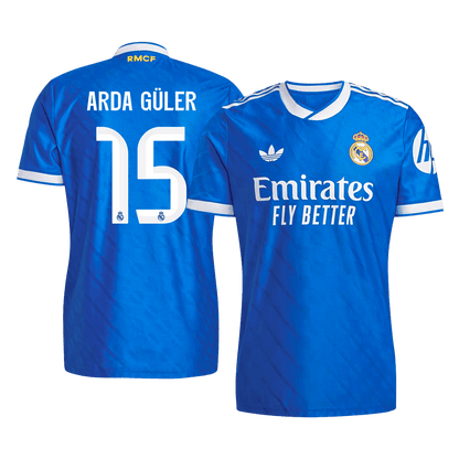 ARDA GÜLER #15 Mens Real Madrid Third Jersey 2025/26 - Player Version (Slim Fit)