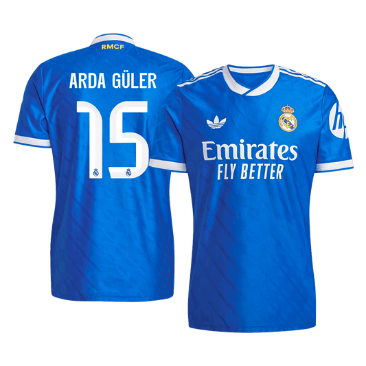 ARDA GÜLER #15 Mens Real Madrid Third Jersey 2025/26 - Player Version (Slim Fit)