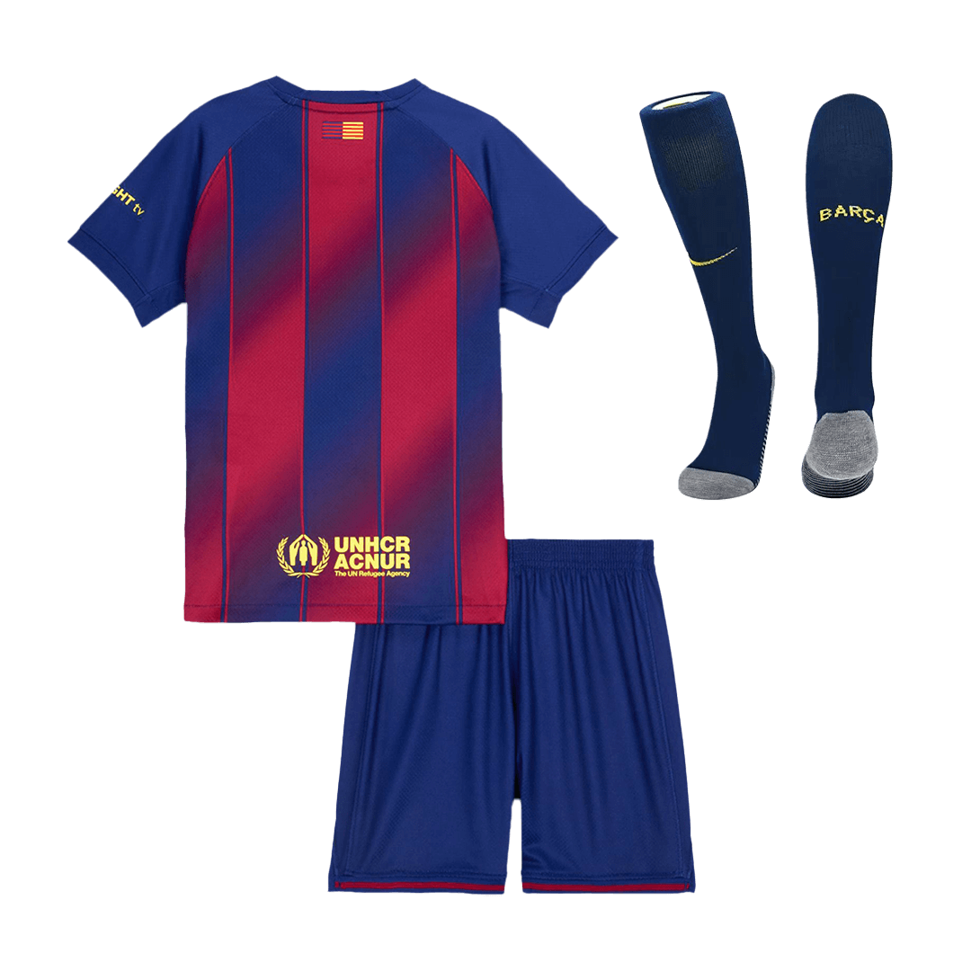 Kids Barcelona Home Full Kit 2025/26