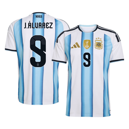 J.ÁLVAREZ #9 Mens Argentina World Cup Home Jersey 2026