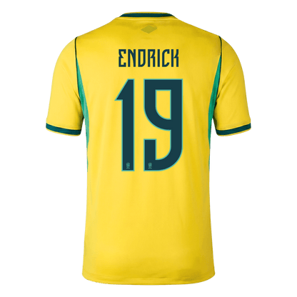 ENDRICK #19 Mens Brazil World Cup Home Jersey 2026